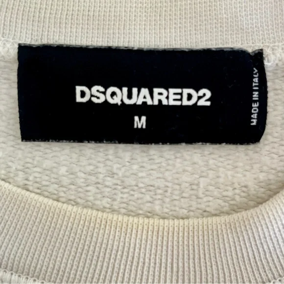 Dsquared2 Japanese Manga Graffiti Print French Terry Sweatshirt Size M